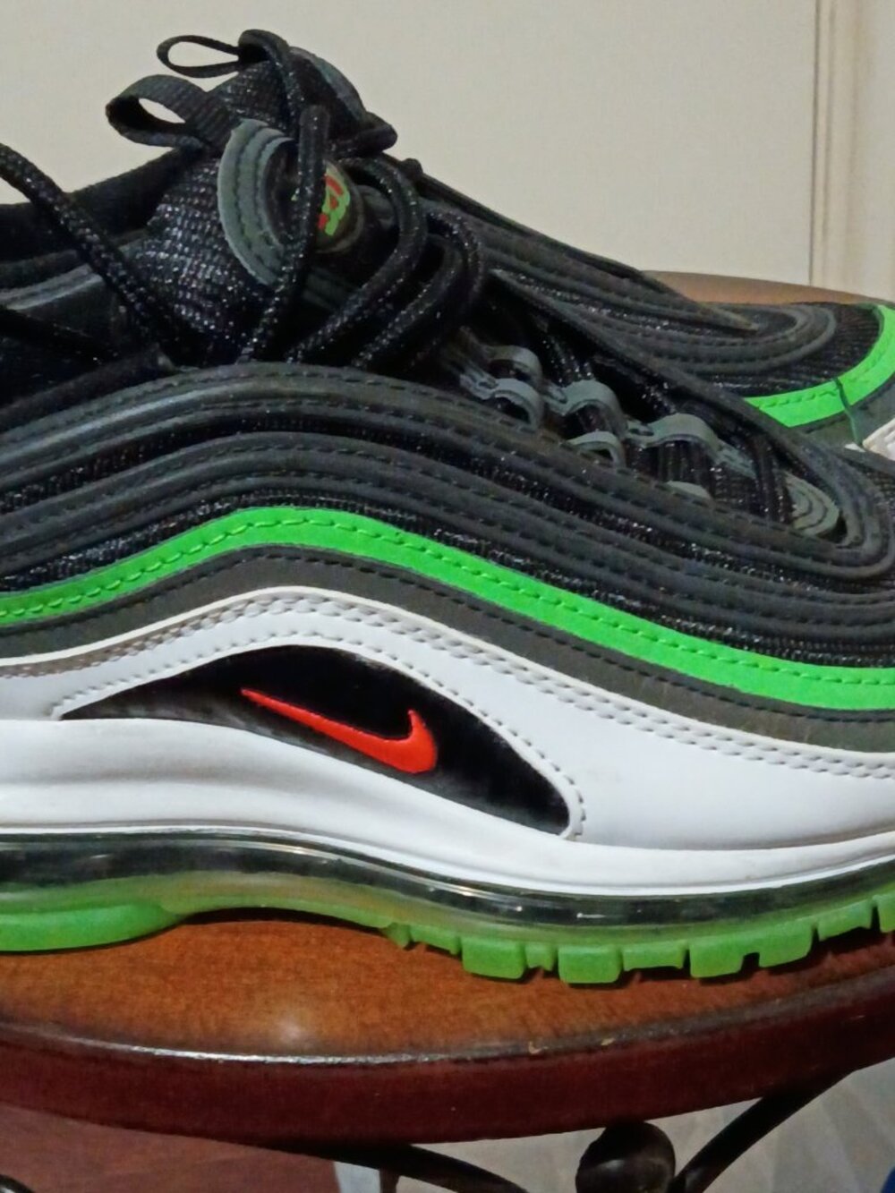 Nike Air Max 97 'City Pride Dallas Home' Black Green Sneaker CI4427-001 Size 4Y - Picture 13 of 14